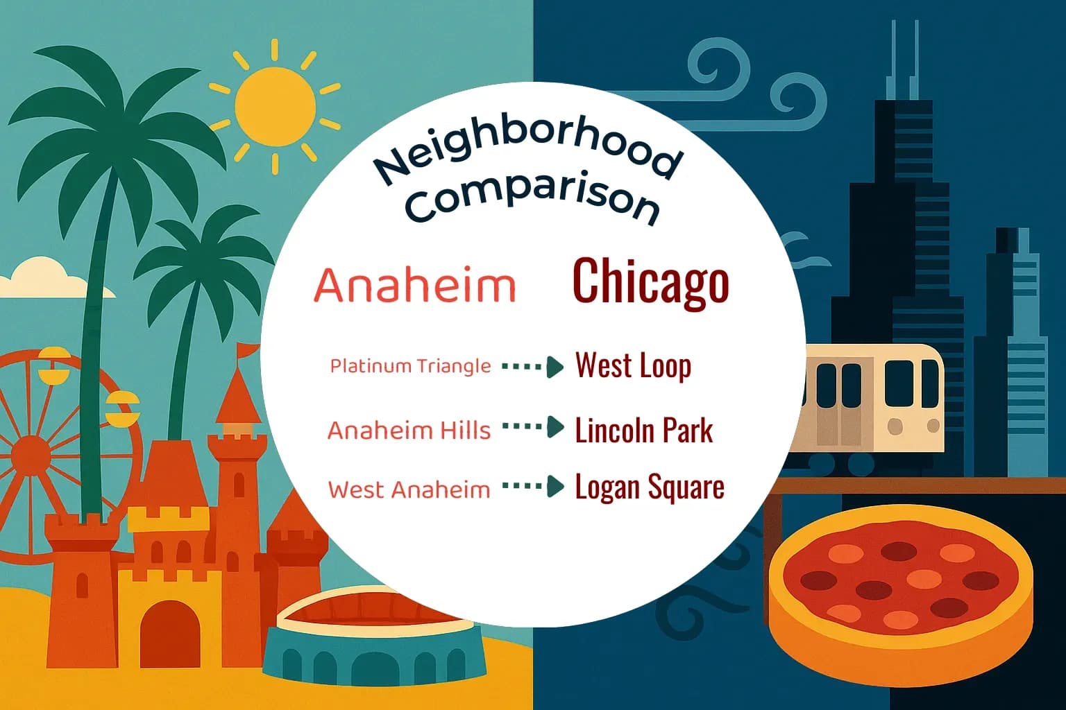Anaheim vs Chicago Neighborhood Comparison