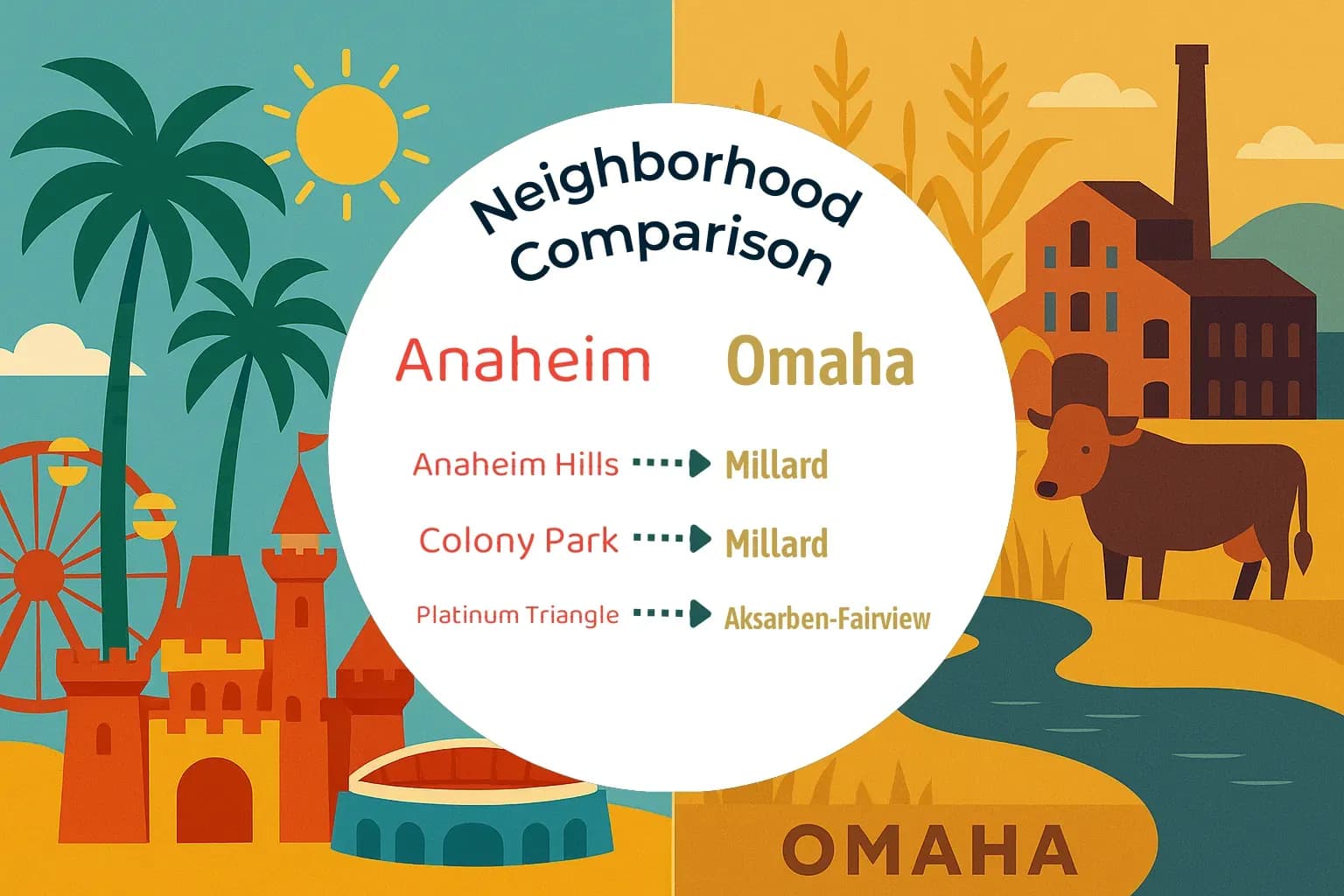 Anaheim vs Omaha Neighborhood Comparison