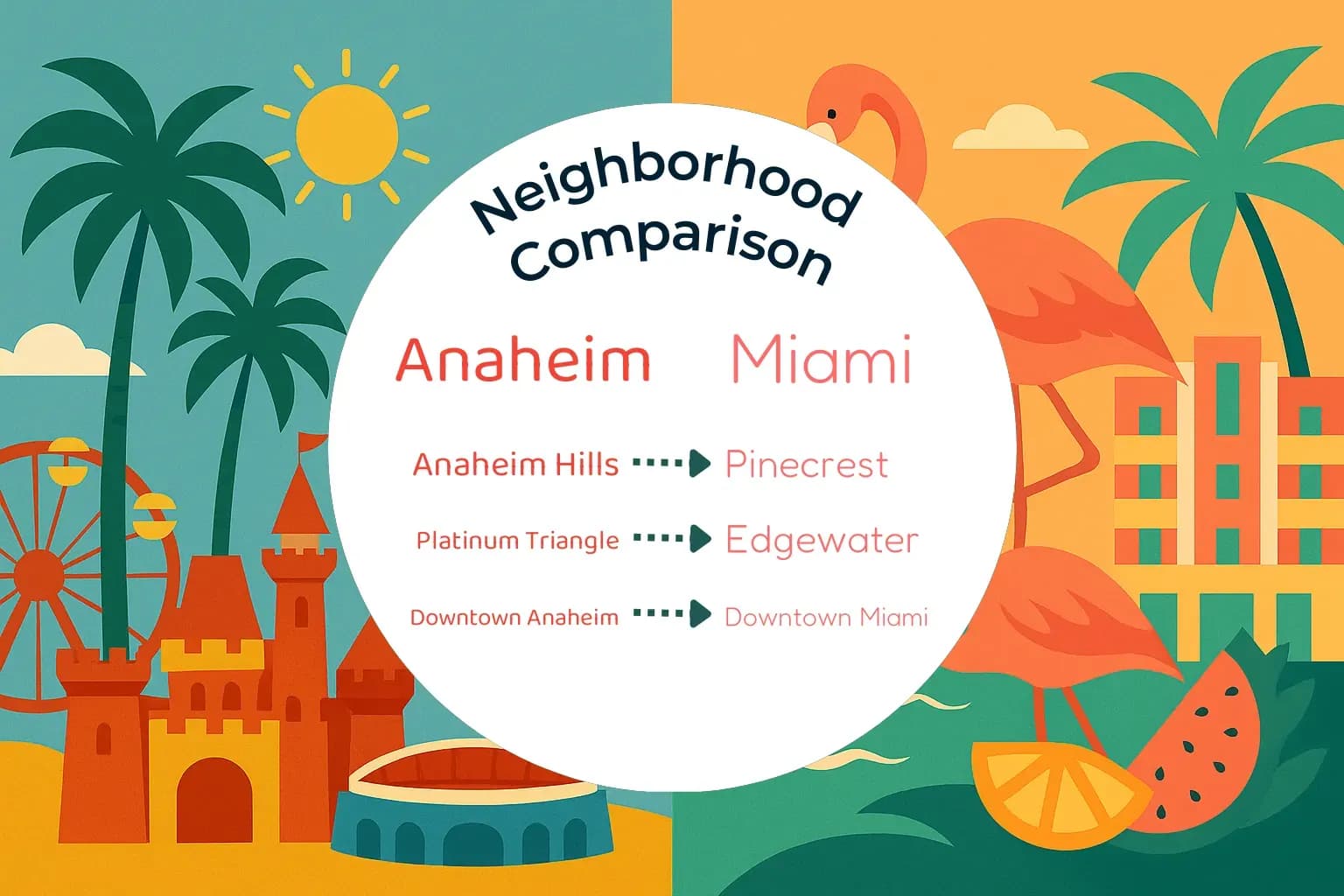 Anaheim vs Miami Neighborhood Comparison