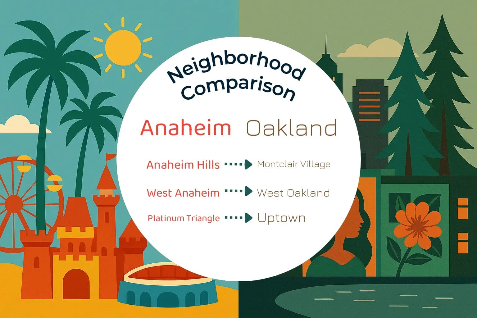 Anaheim vs Oakland Neighborhood Comparison