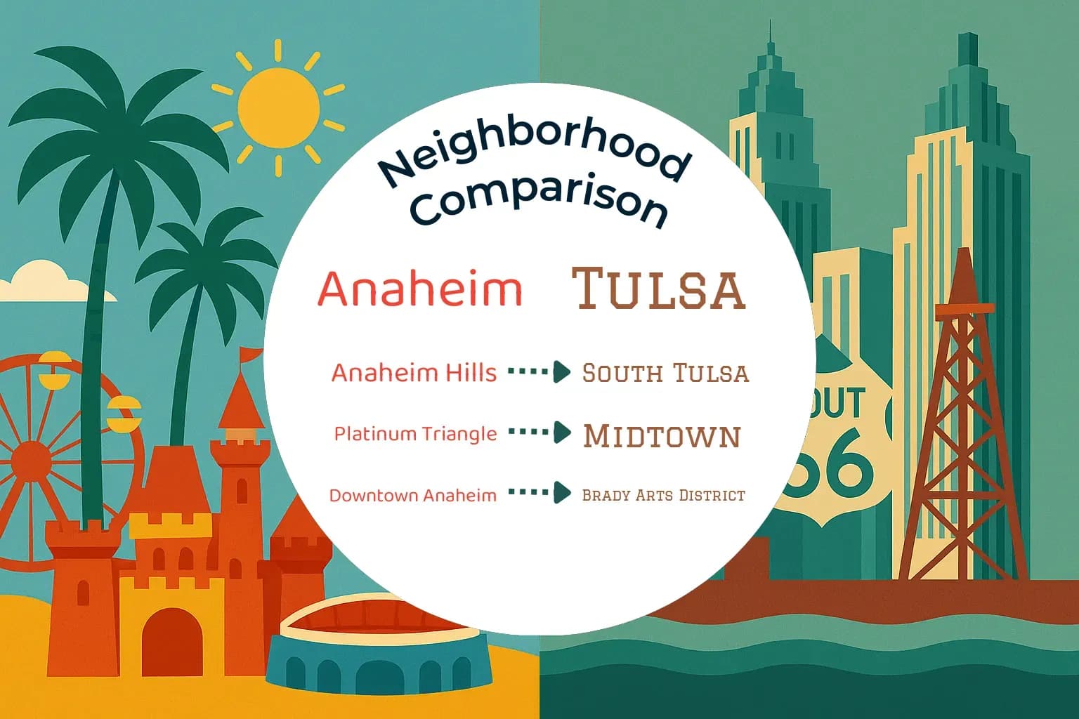 Anaheim vs Tulsa Neighborhood Comparison