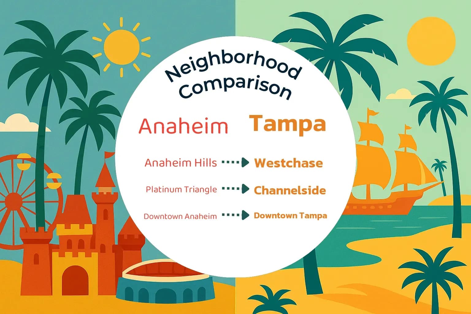 Anaheim vs Tampa Neighborhood Comparison