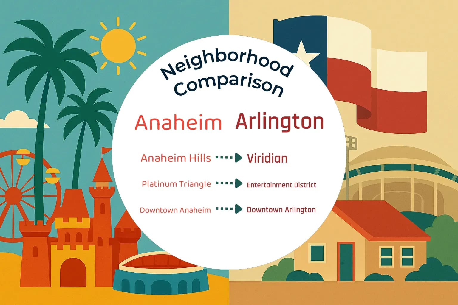 Anaheim vs Arlington Neighborhood Comparison