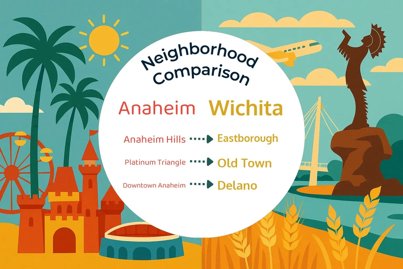 Anaheim vs Wichita Neighborhood Comparison
