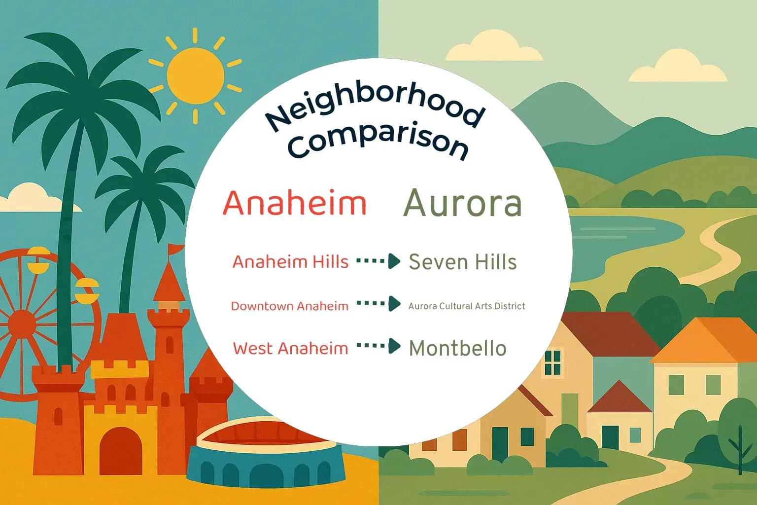 Anaheim vs Aurora Neighborhood Comparison