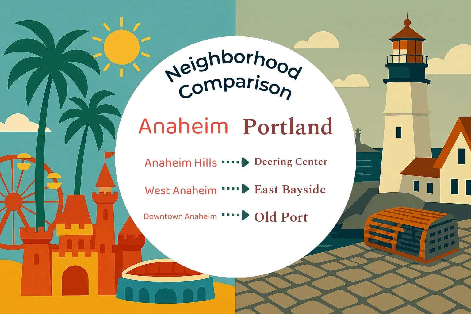 Anaheim vs Portland Neighborhood Comparison