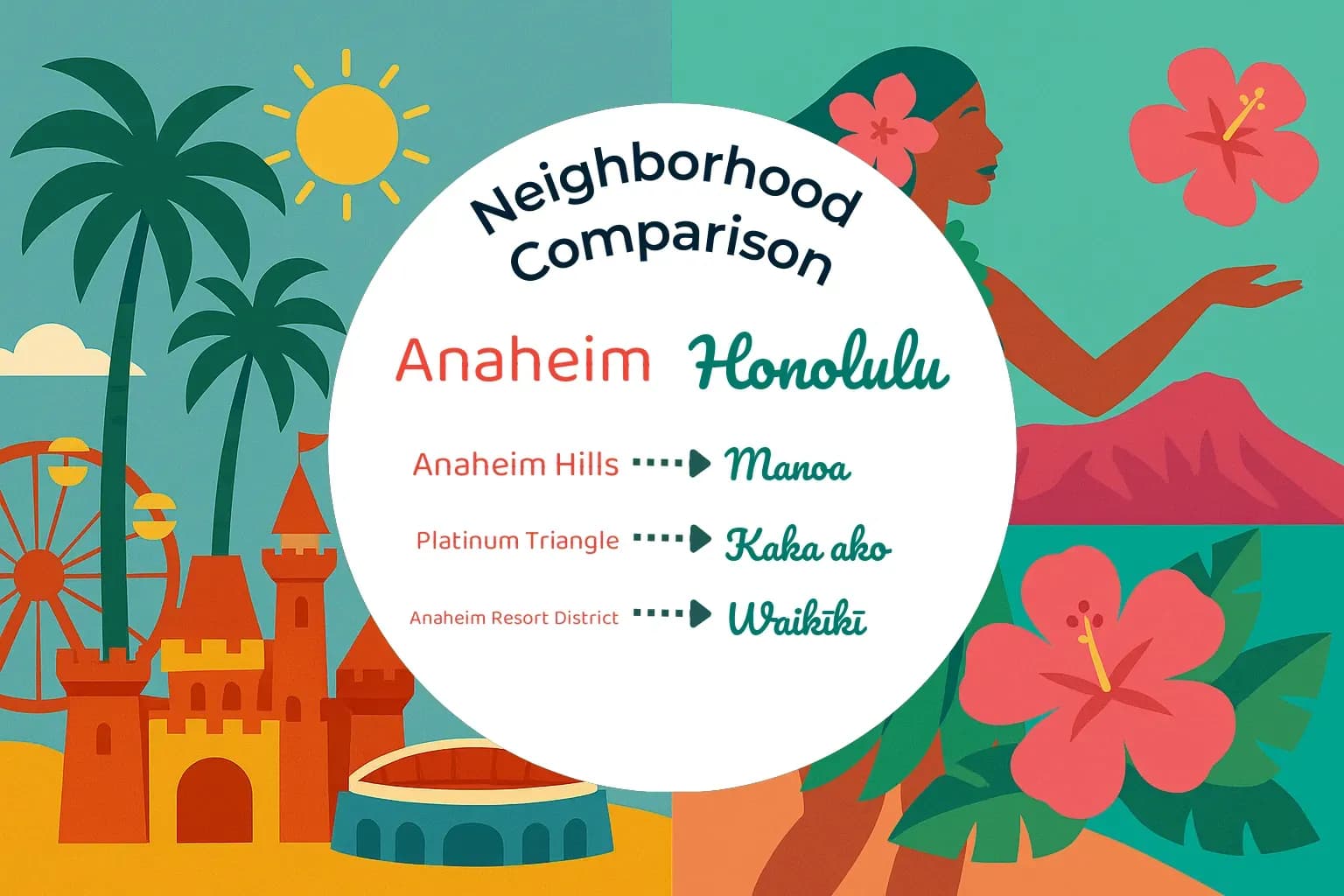 Anaheim vs Honolulu Neighborhood Comparison