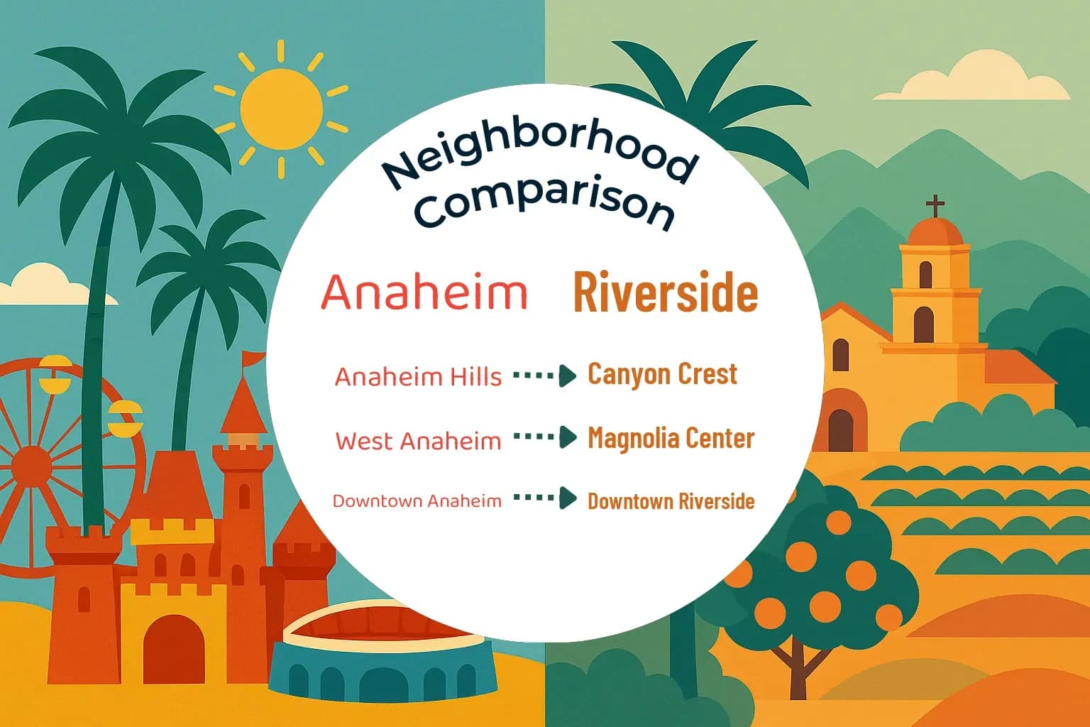 Anaheim vs Riverside Neighborhood Comparison