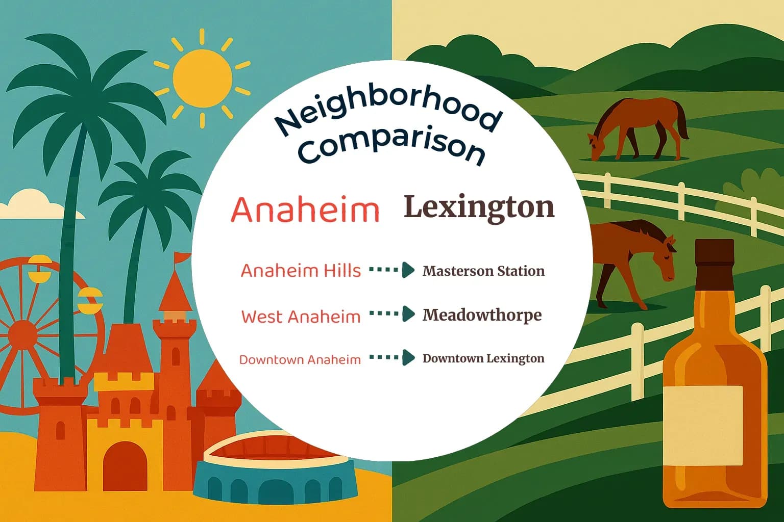 Anaheim vs Lexington Neighborhood Comparison