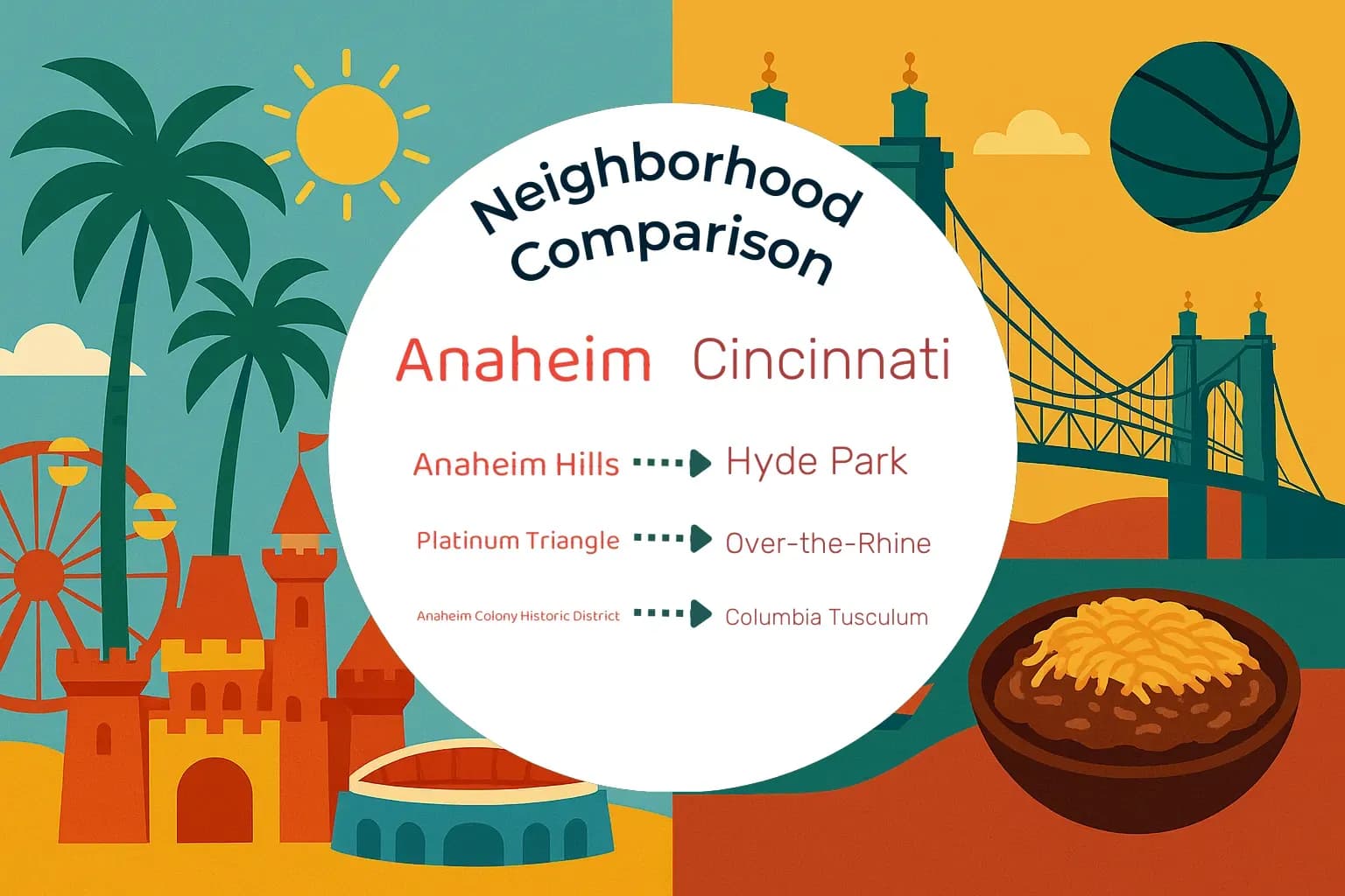 Anaheim vs Cincinnati Neighborhood Comparison
