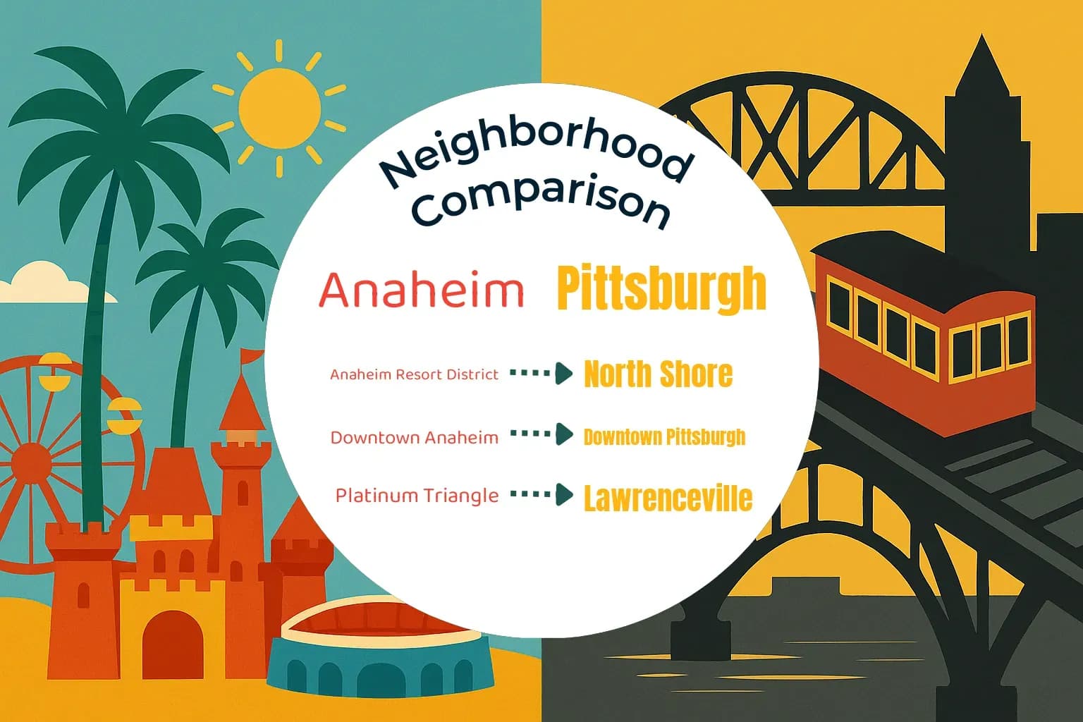 Anaheim vs Pittsburgh Neighborhood Comparison