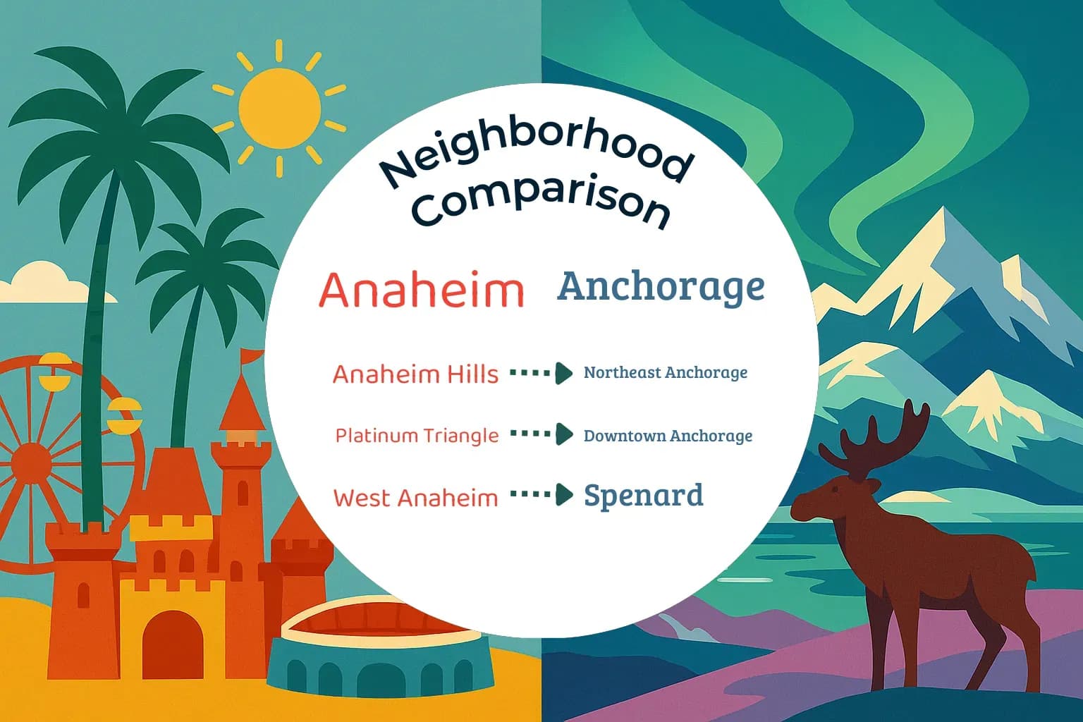 Anaheim vs Anchorage Neighborhood Comparison