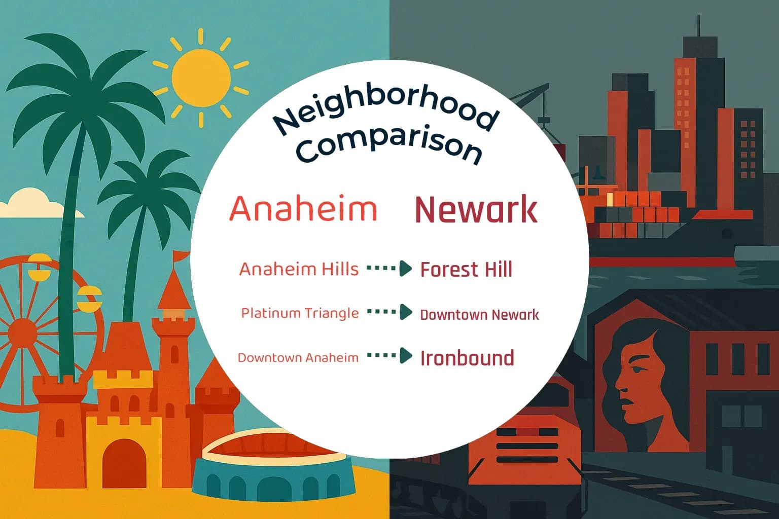 Anaheim vs Newark Neighborhood Comparison