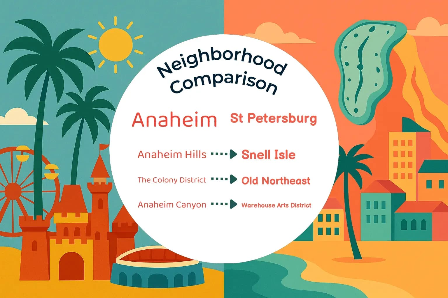 Anaheim vs St. Petersburg Neighborhood Comparison