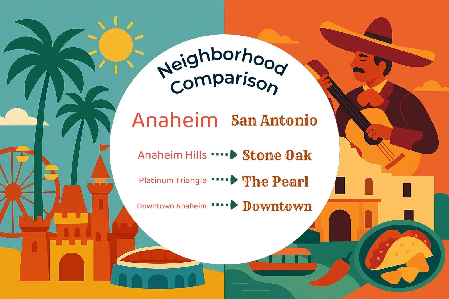 Anaheim vs San Antonio Neighborhood Comparison