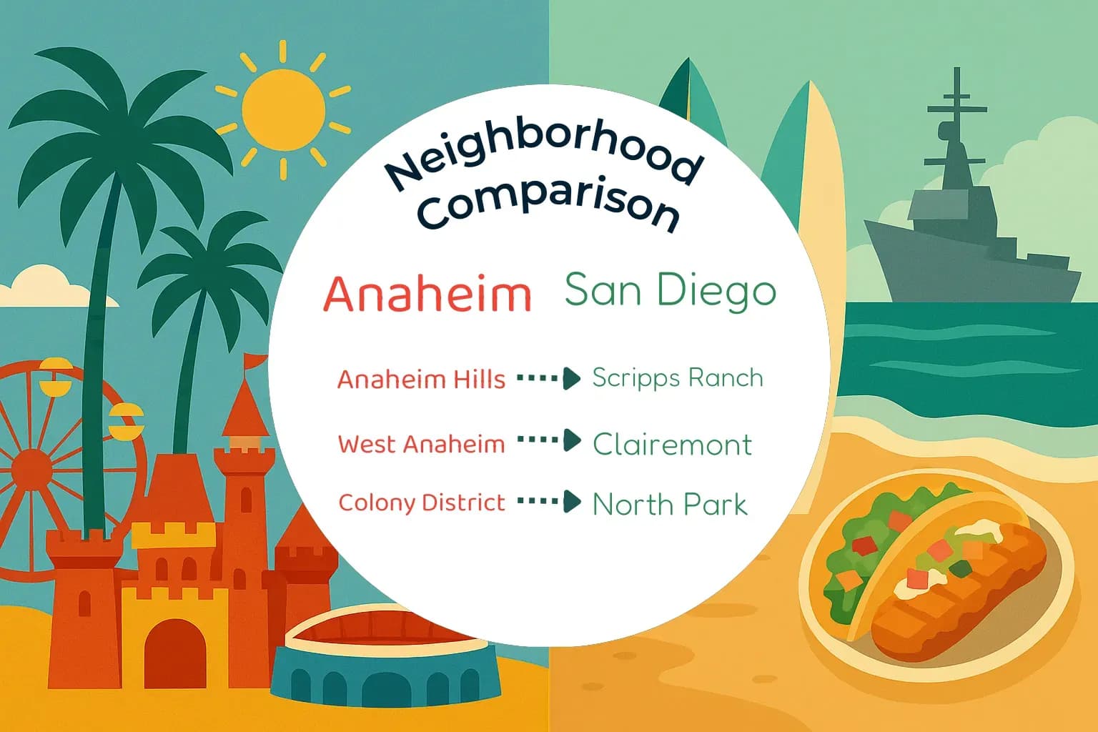 Anaheim vs San Diego Neighborhood Comparison