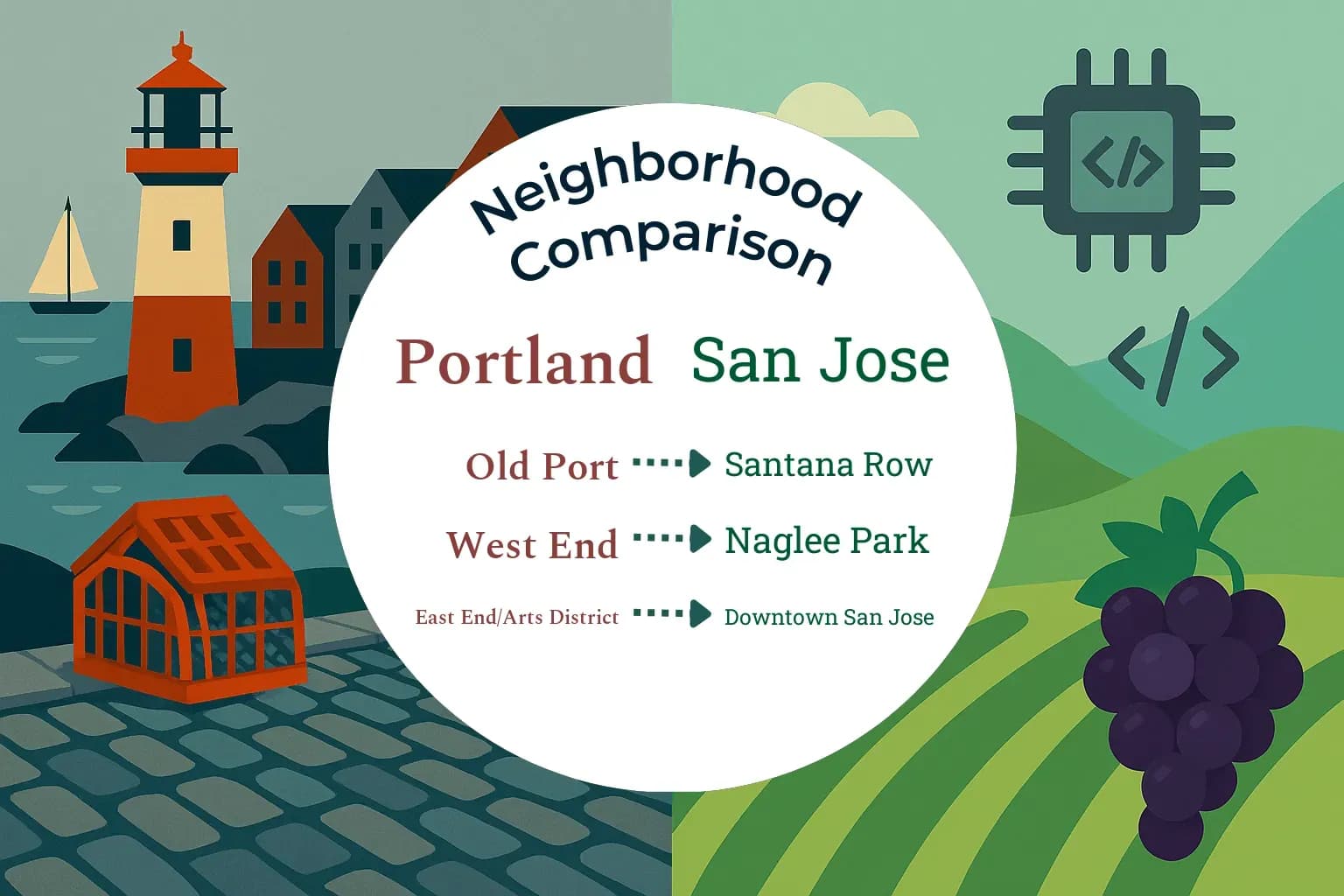 Portland vs San Jose Neighborhood Comparison