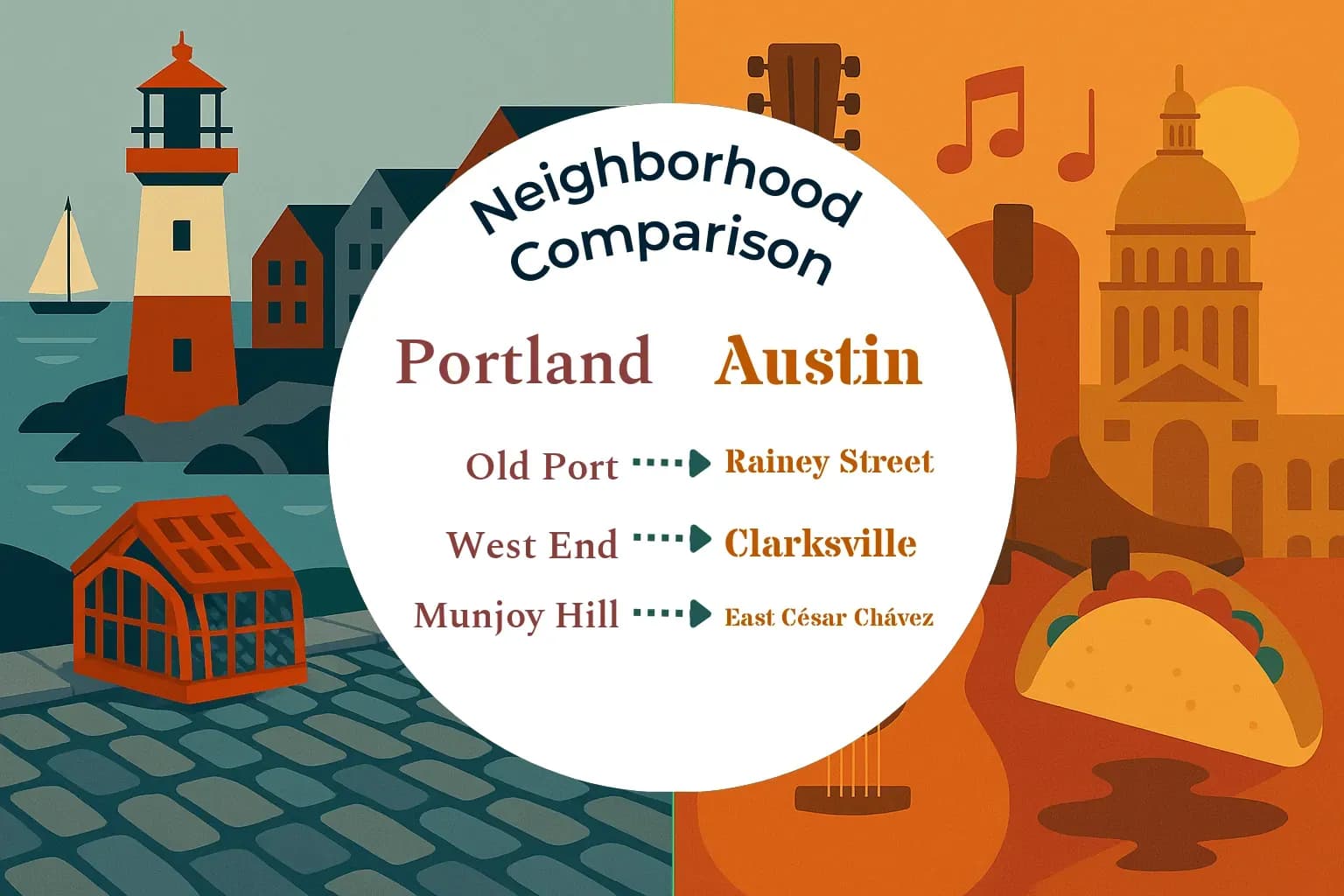Portland vs Austin Neighborhood Comparison
