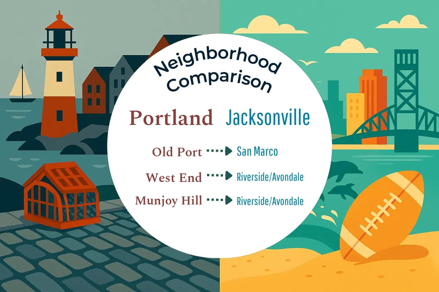 Portland vs Jacksonville Neighborhood Comparison