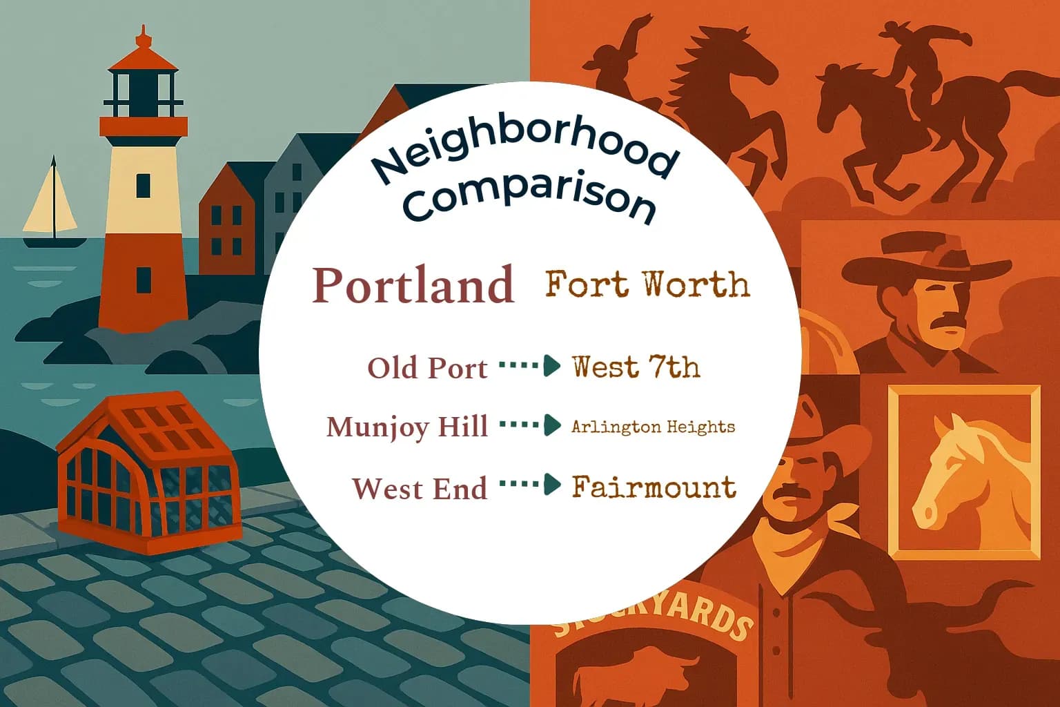 Portland vs Fort Worth Neighborhood Comparison