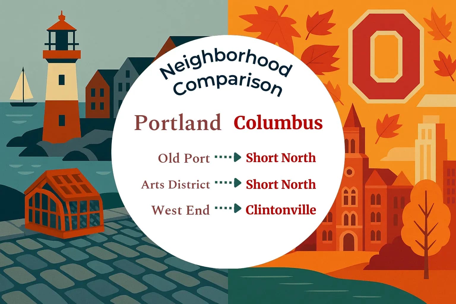 Portland vs Columbus Neighborhood Comparison
