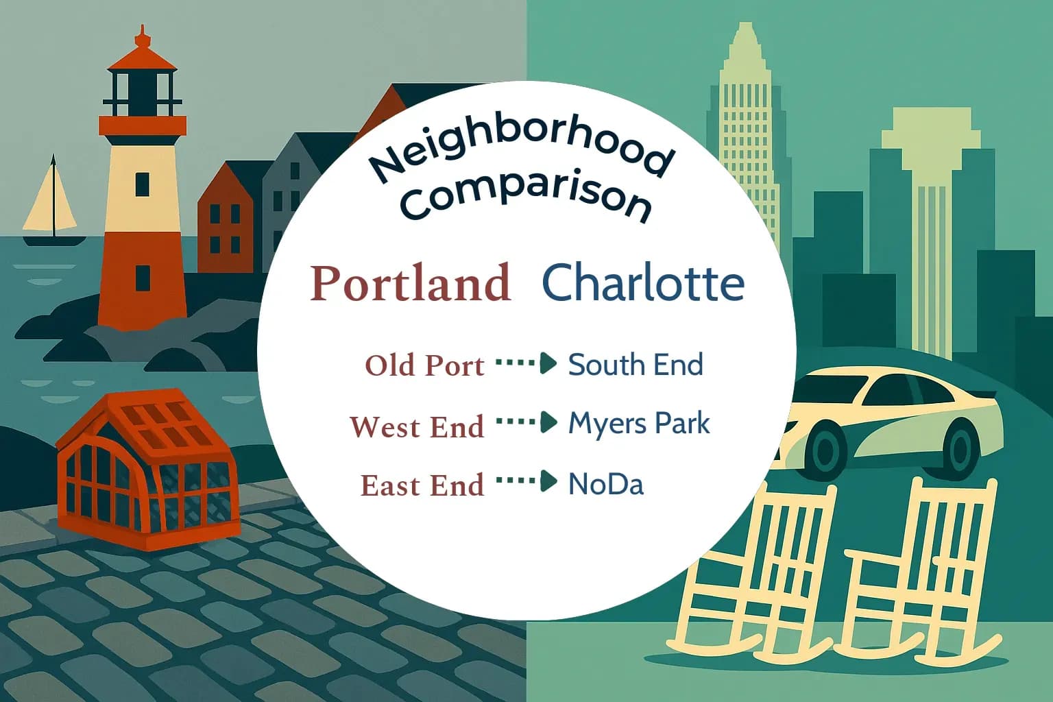 Portland vs Charlotte Neighborhood Comparison