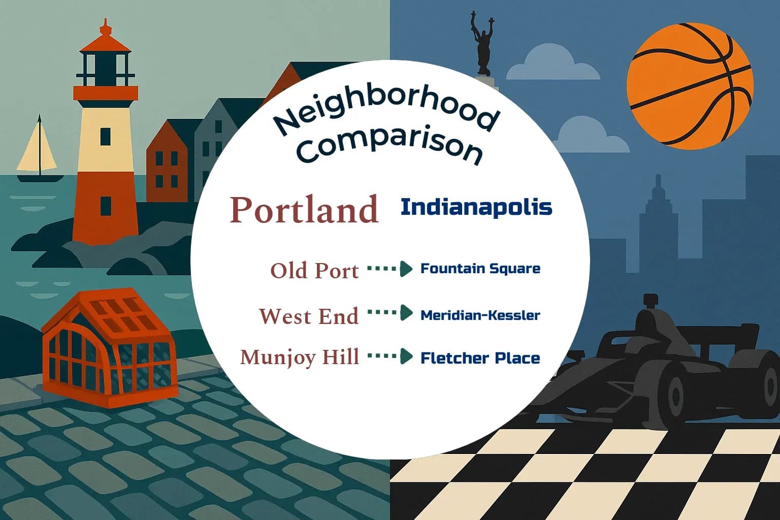 Portland vs Indianapolis Neighborhood Comparison