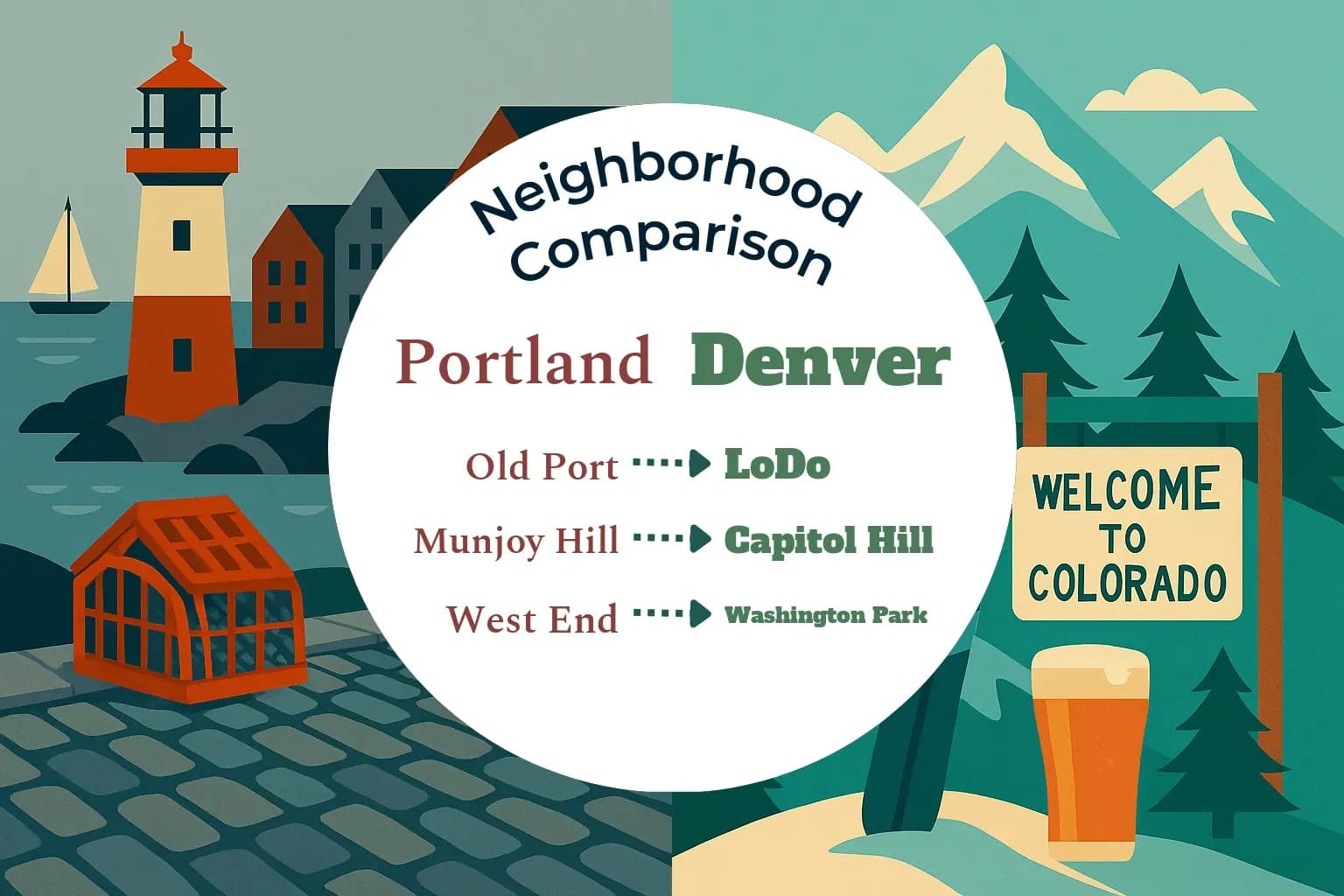 Portland vs Denver Neighborhood Comparison