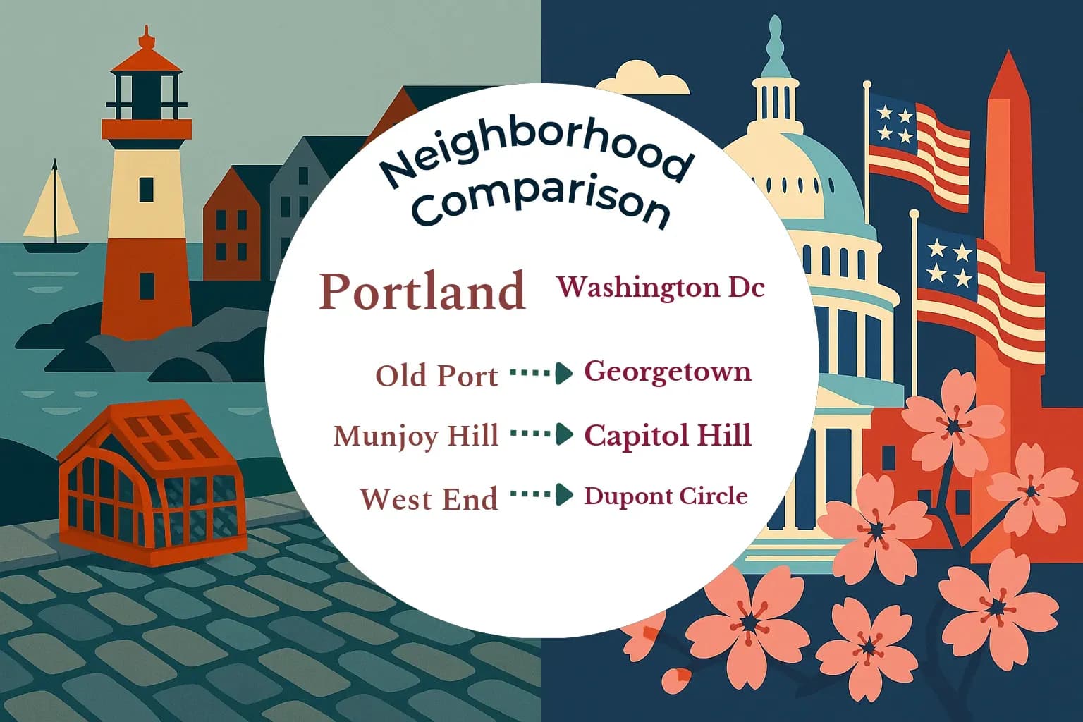 Portland vs Washington DC Neighborhood Comparison