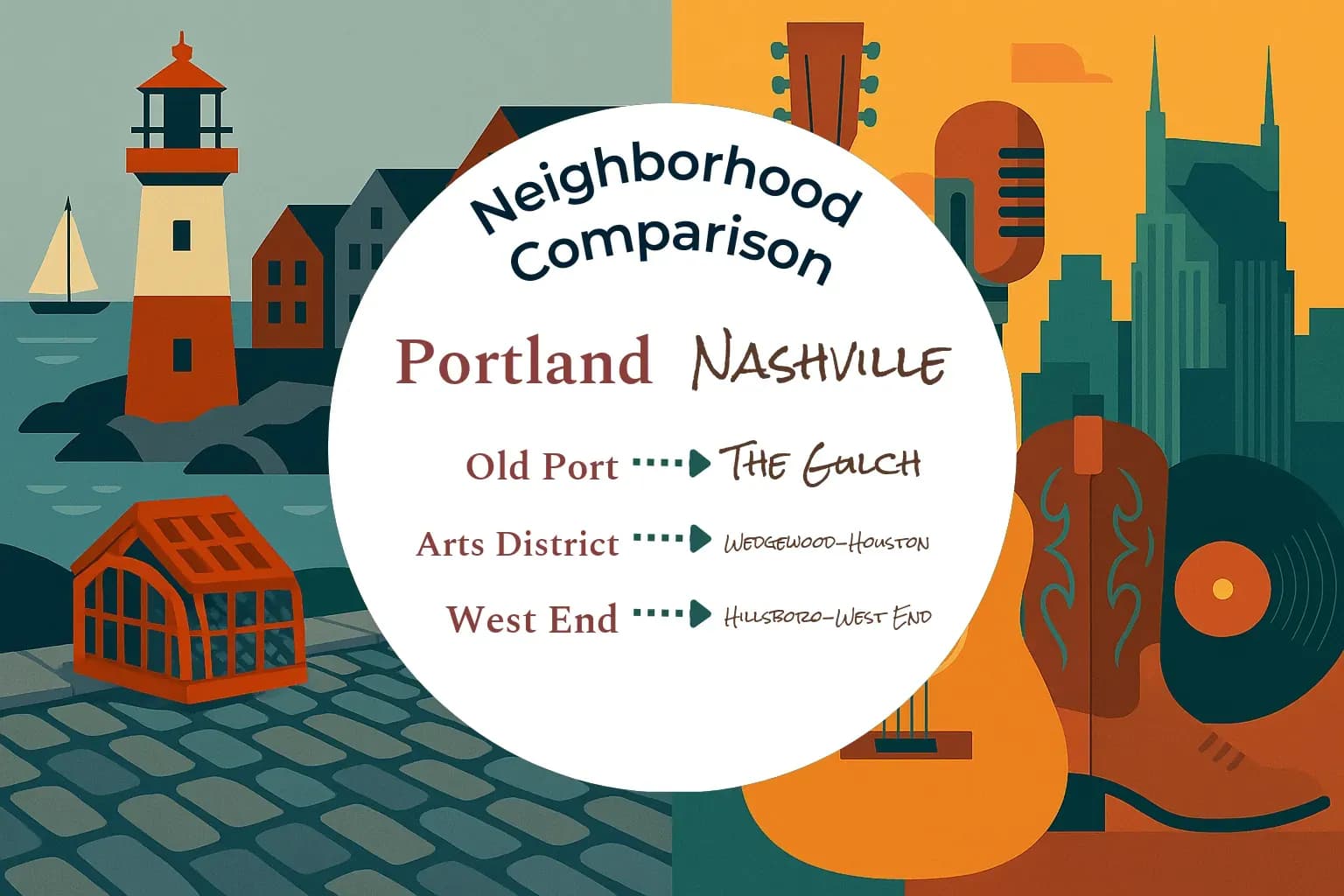 Portland vs Nashville Neighborhood Comparison