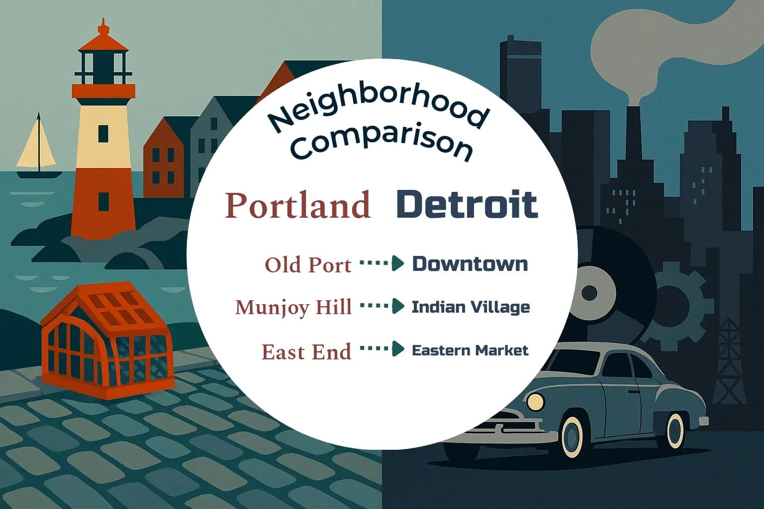 Portland vs Detroit Neighborhood Comparison