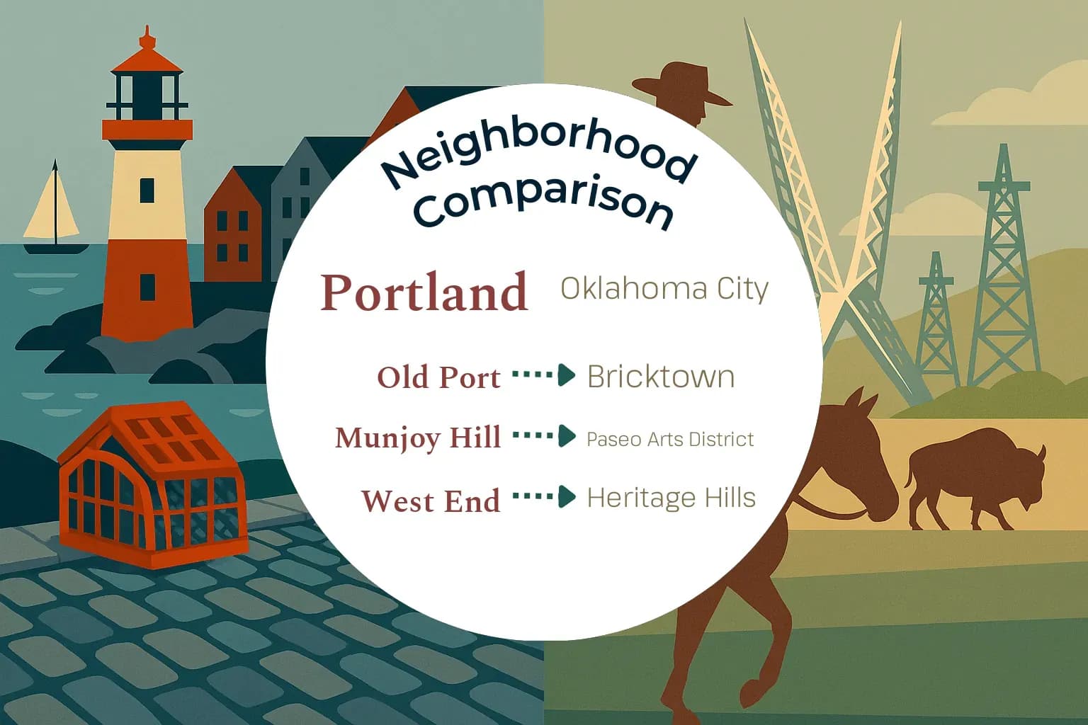 Portland vs Oklahoma City Neighborhood Comparison
