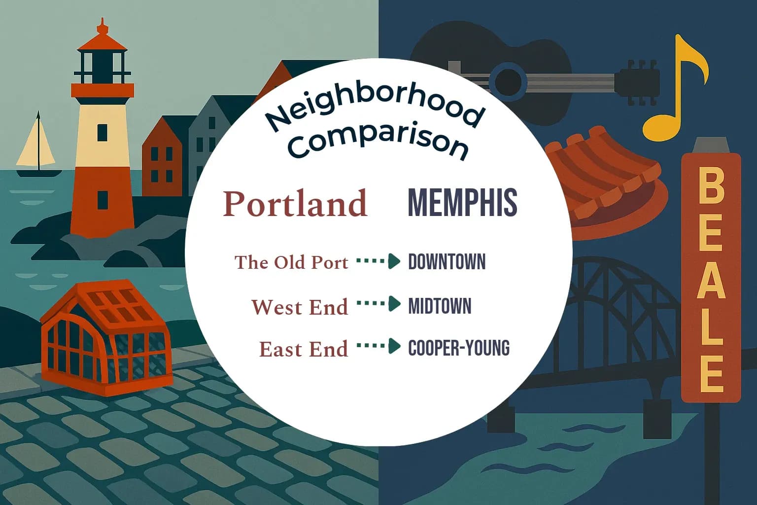 Portland vs Memphis Neighborhood Comparison