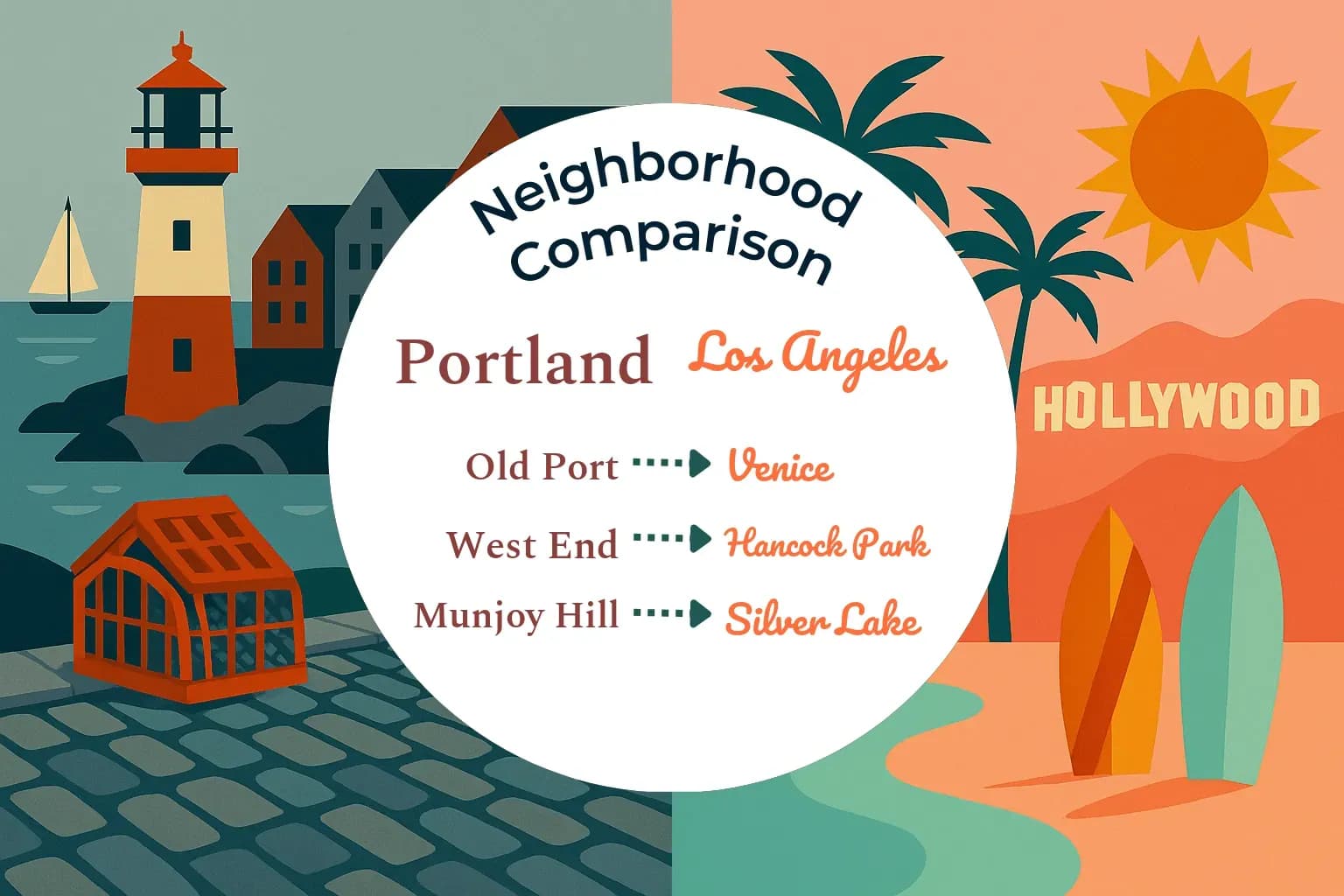 Portland vs Los Angeles Neighborhood Comparison