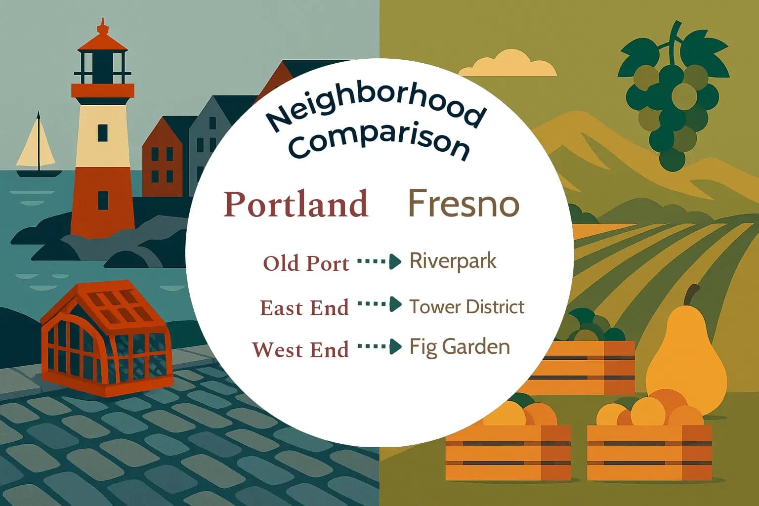 Portland vs Fresno Neighborhood Comparison