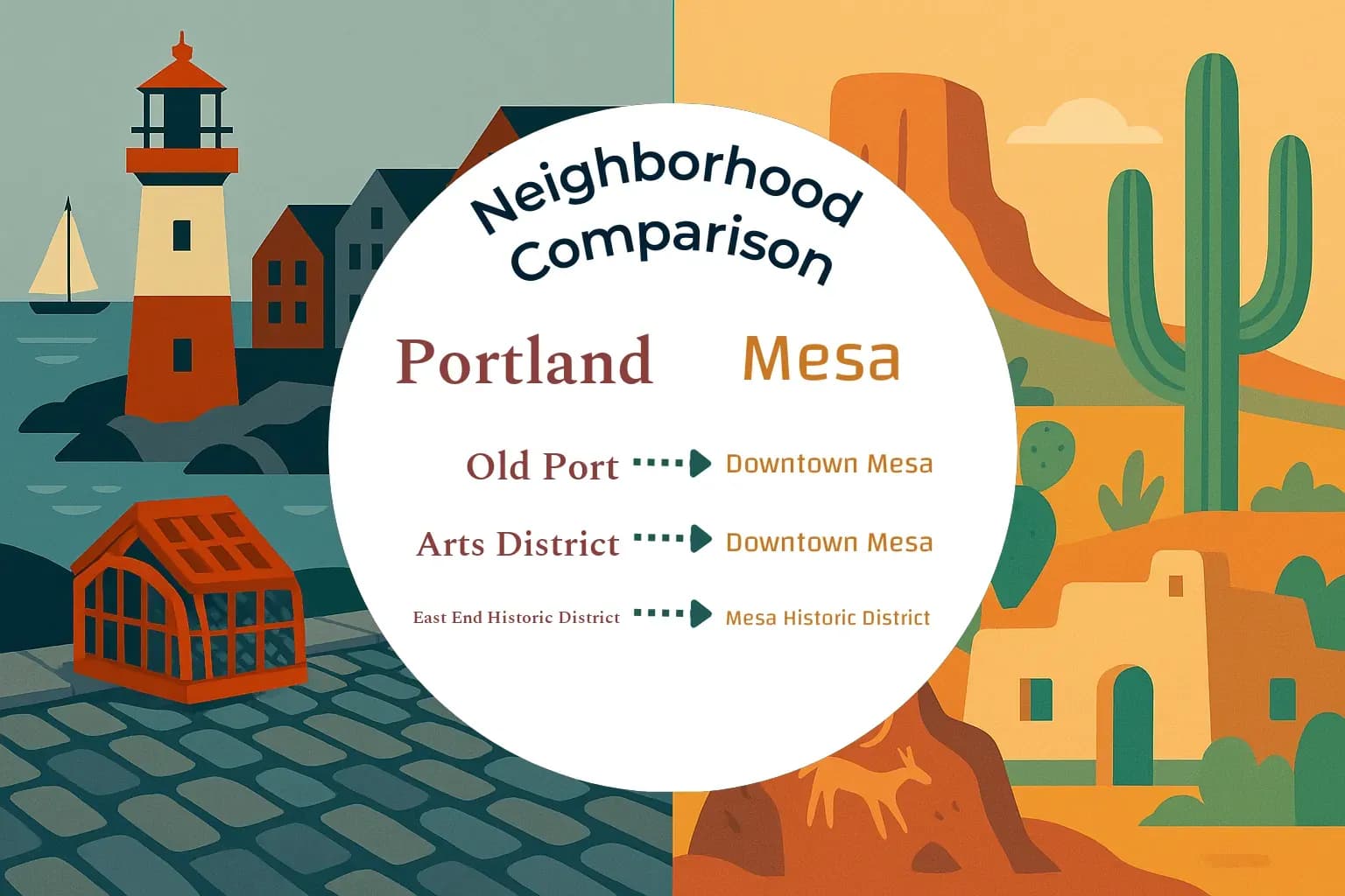 Portland vs Mesa Neighborhood Comparison