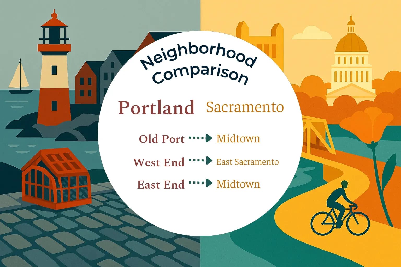Portland vs Sacramento Neighborhood Comparison