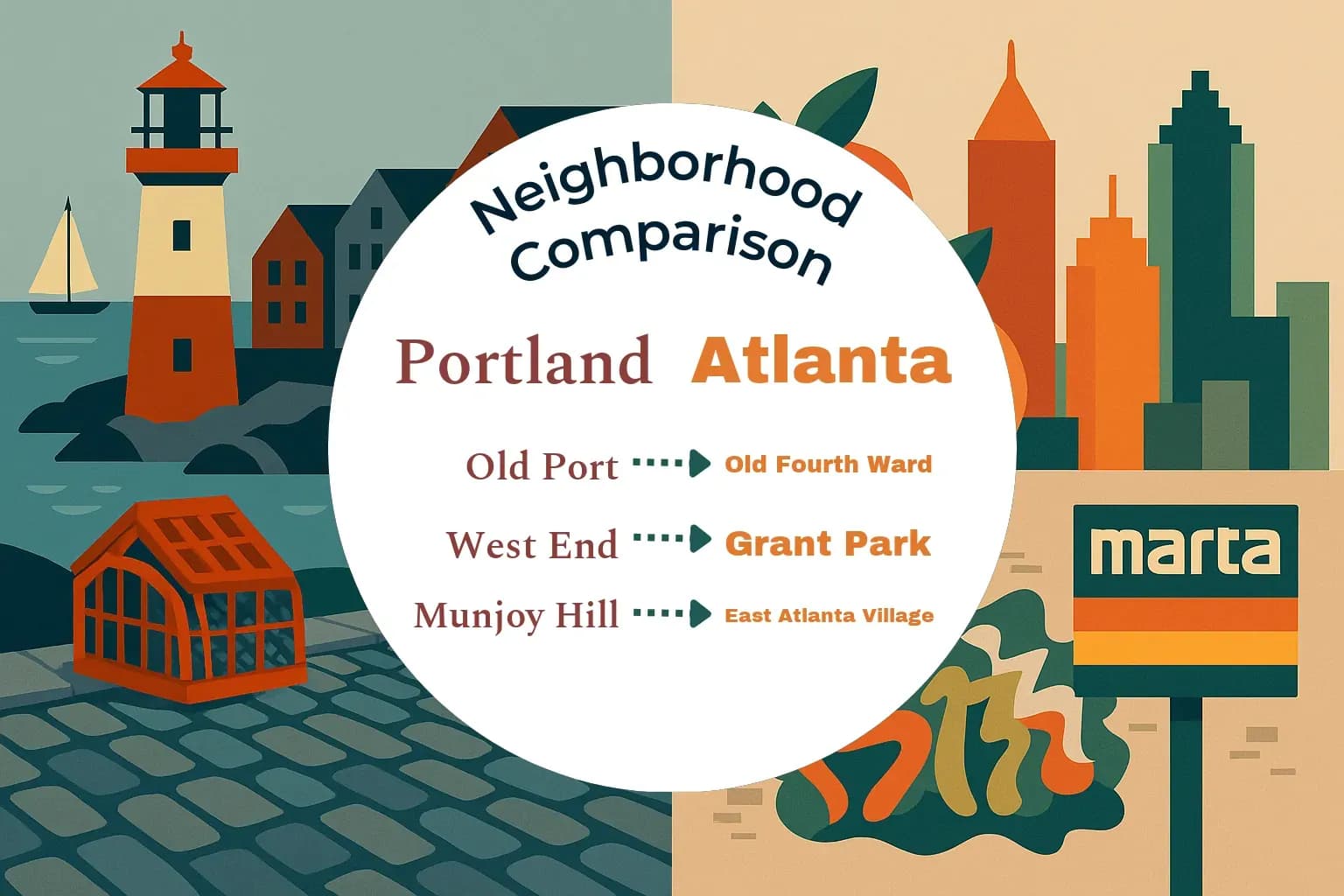 Portland vs Atlanta Neighborhood Comparison