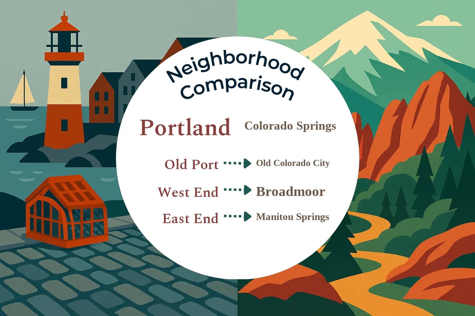 Portland vs Colorado Springs Neighborhood Comparison