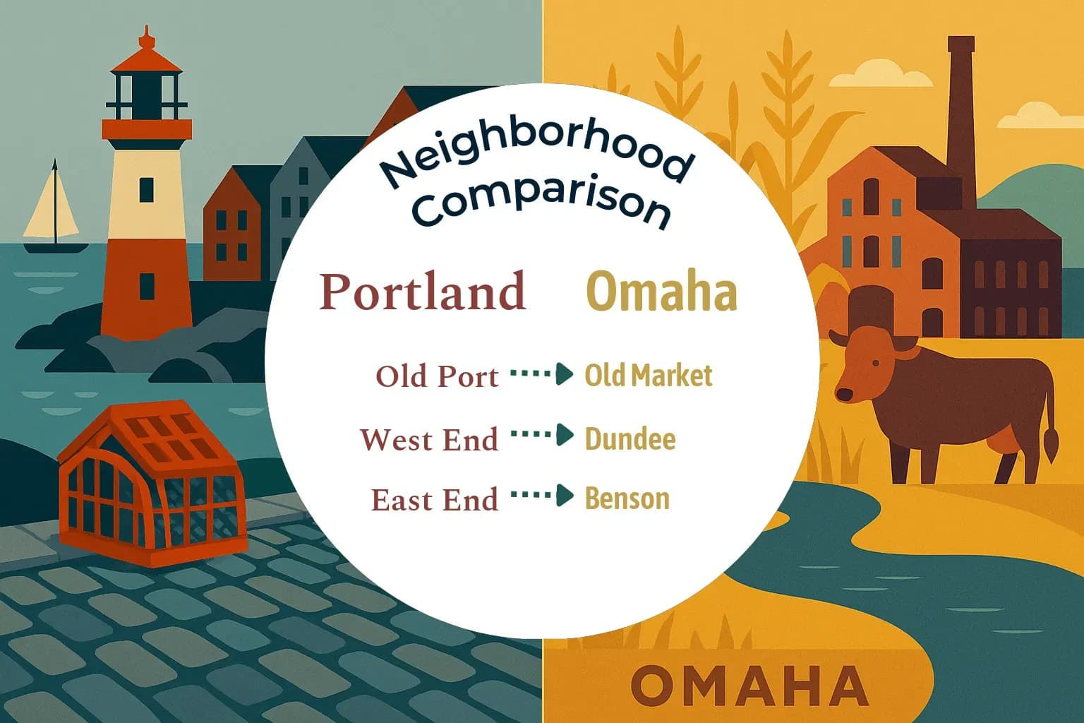 Portland vs Omaha Neighborhood Comparison