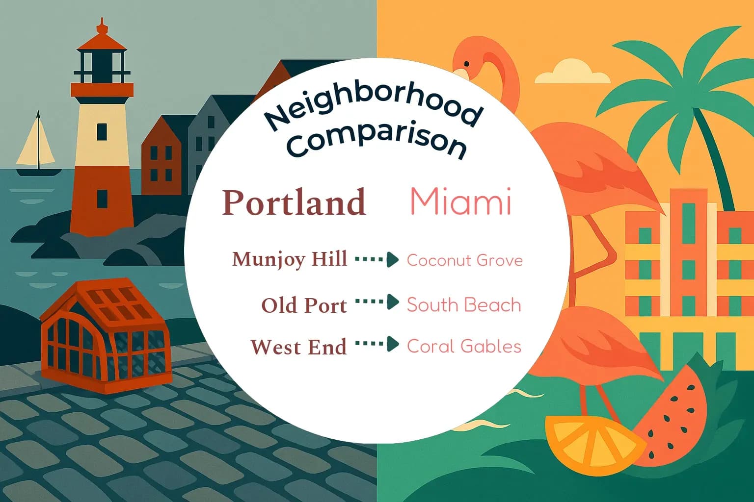 Portland vs Miami Neighborhood Comparison