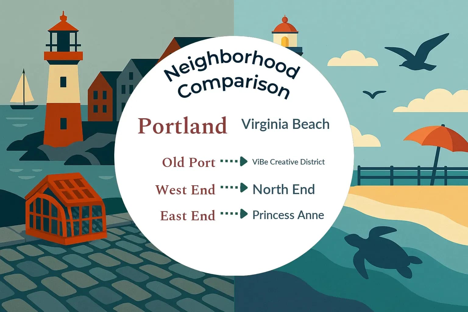 Portland vs Virginia Beach Neighborhood Comparison
