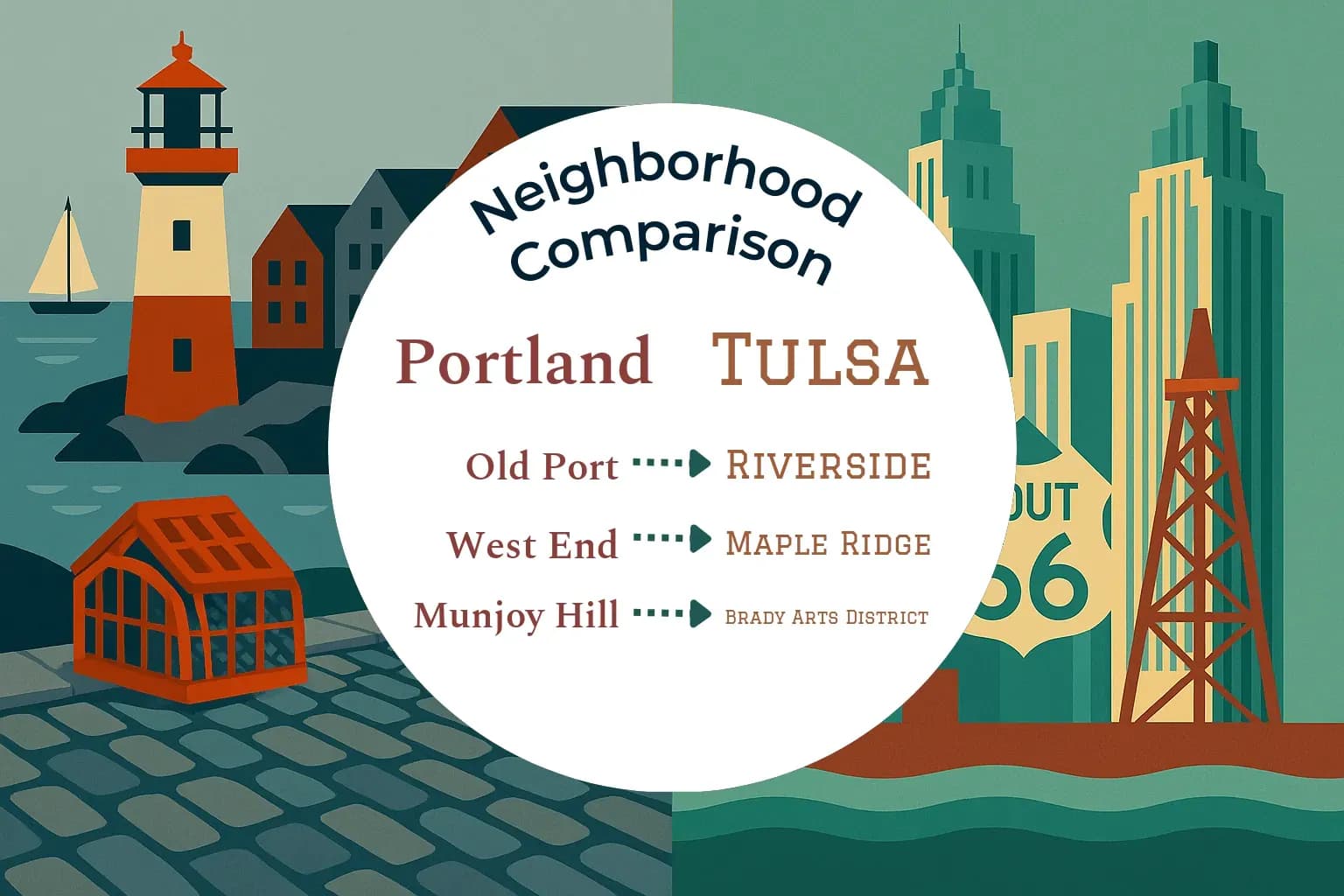Portland vs Tulsa Neighborhood Comparison