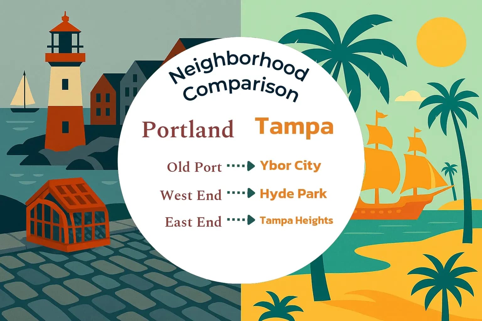 Portland vs Tampa Neighborhood Comparison