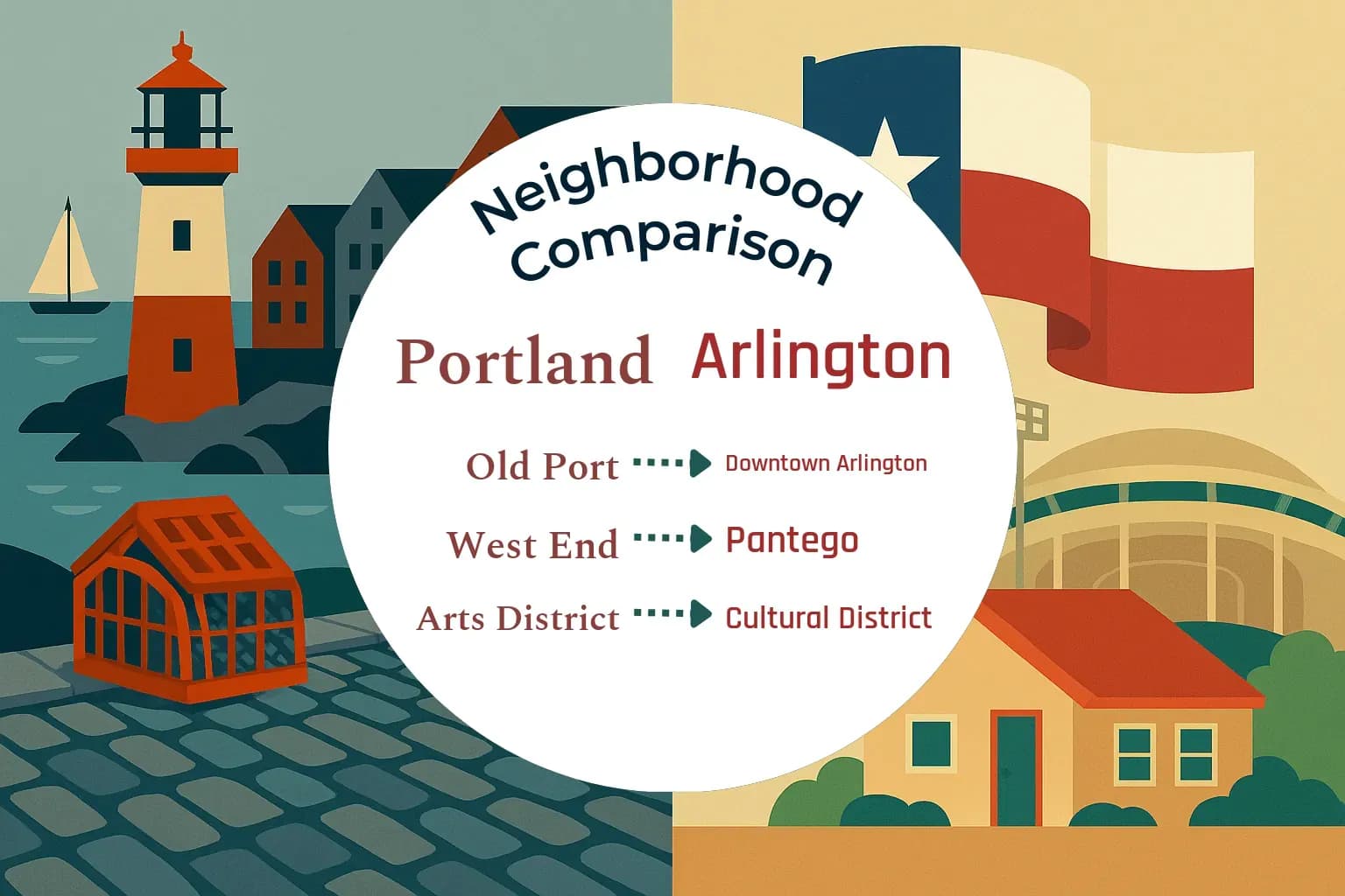 Portland vs Arlington Neighborhood Comparison