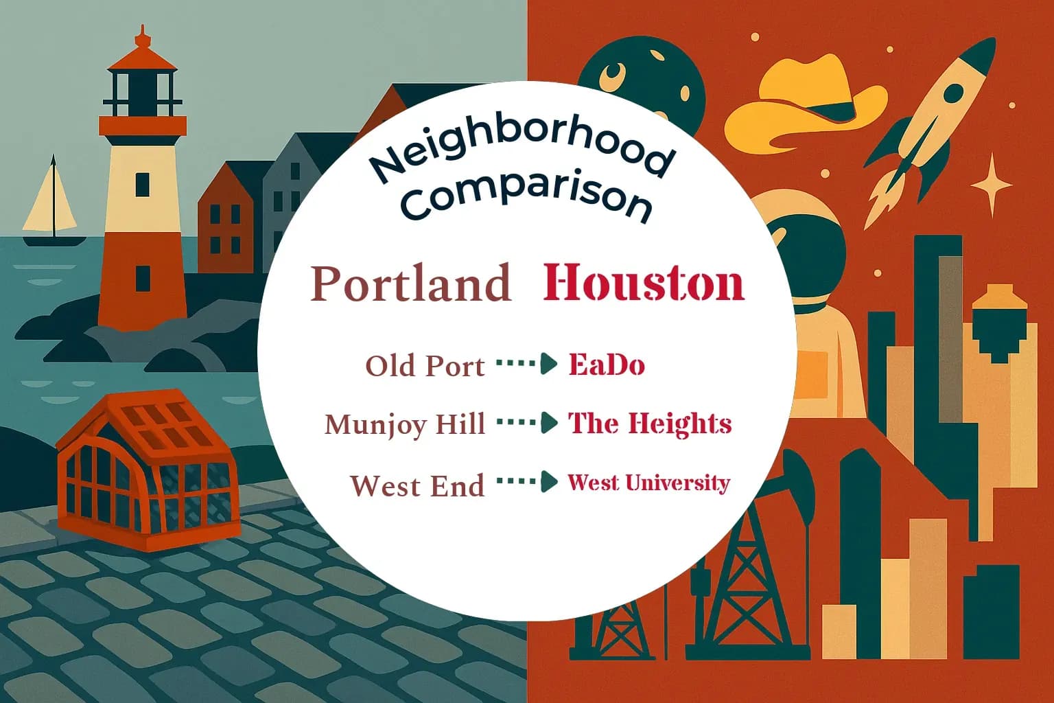 Portland vs Houston Neighborhood Comparison