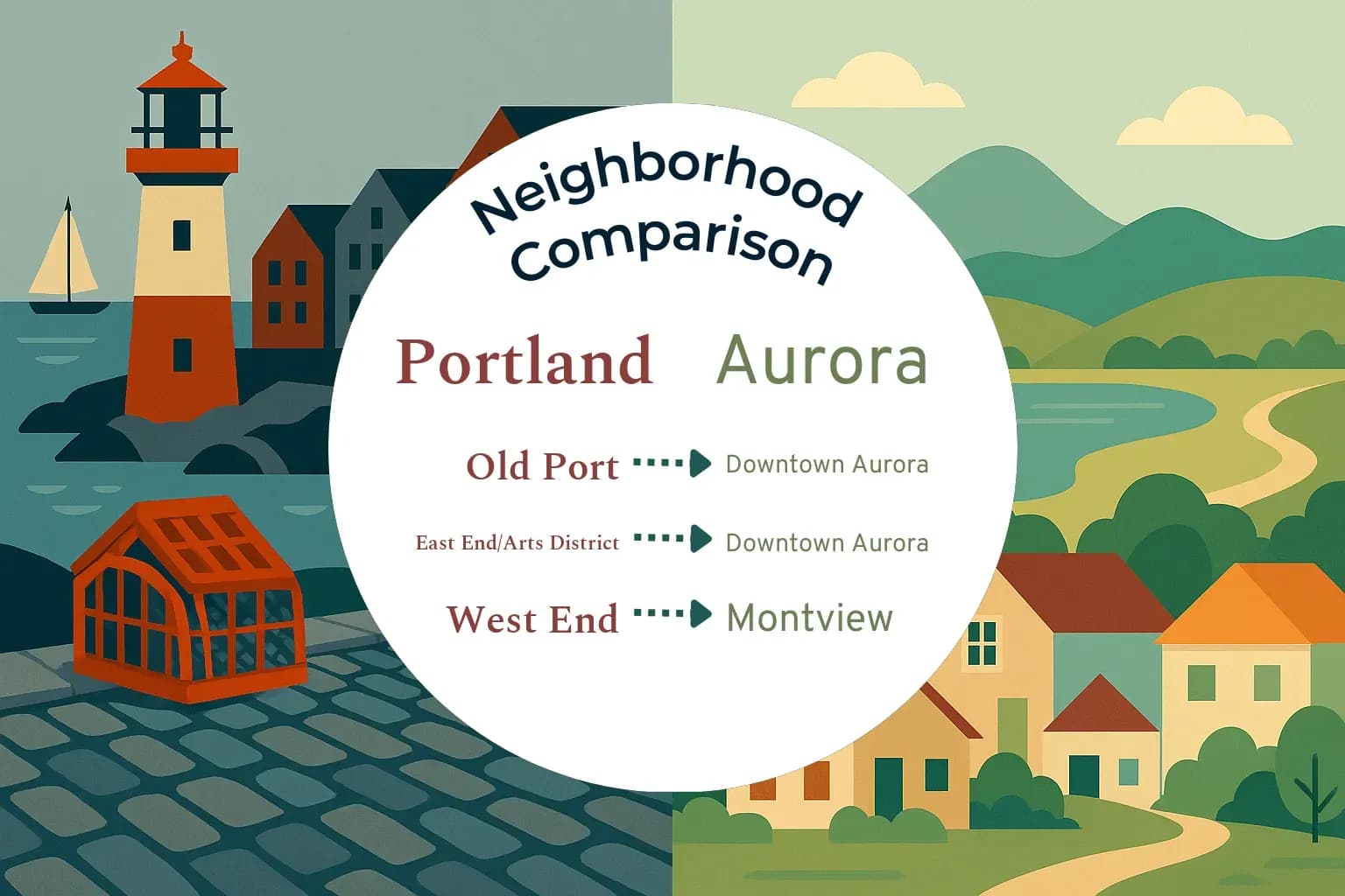 Portland vs Aurora Neighborhood Comparison