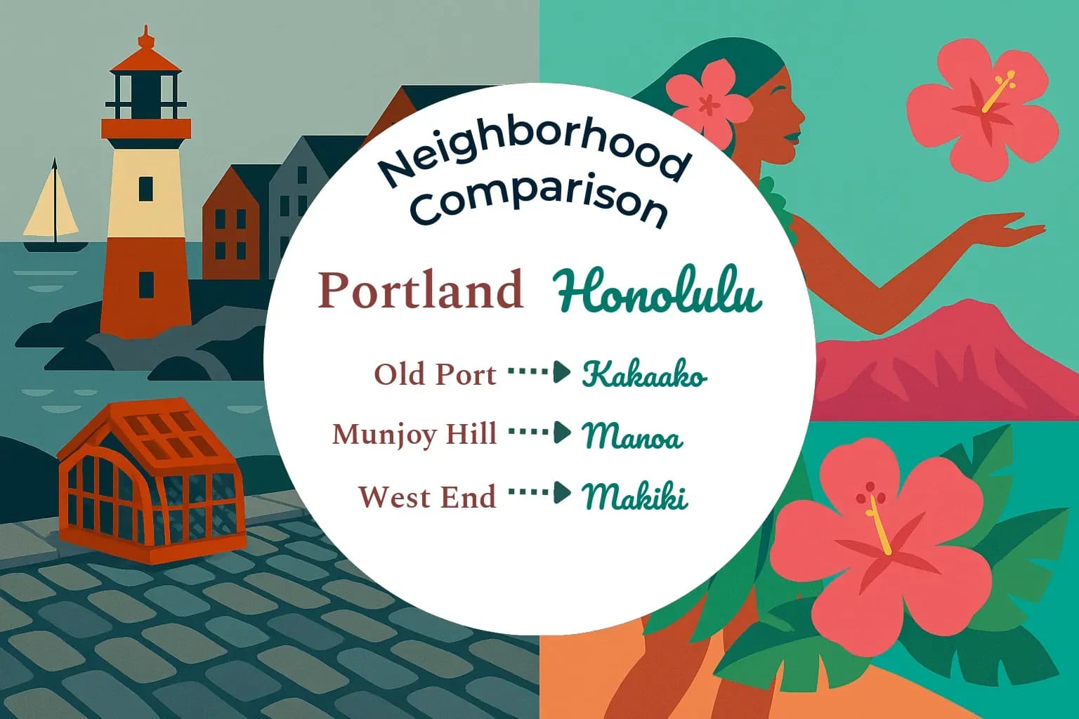 Portland vs Honolulu Neighborhood Comparison