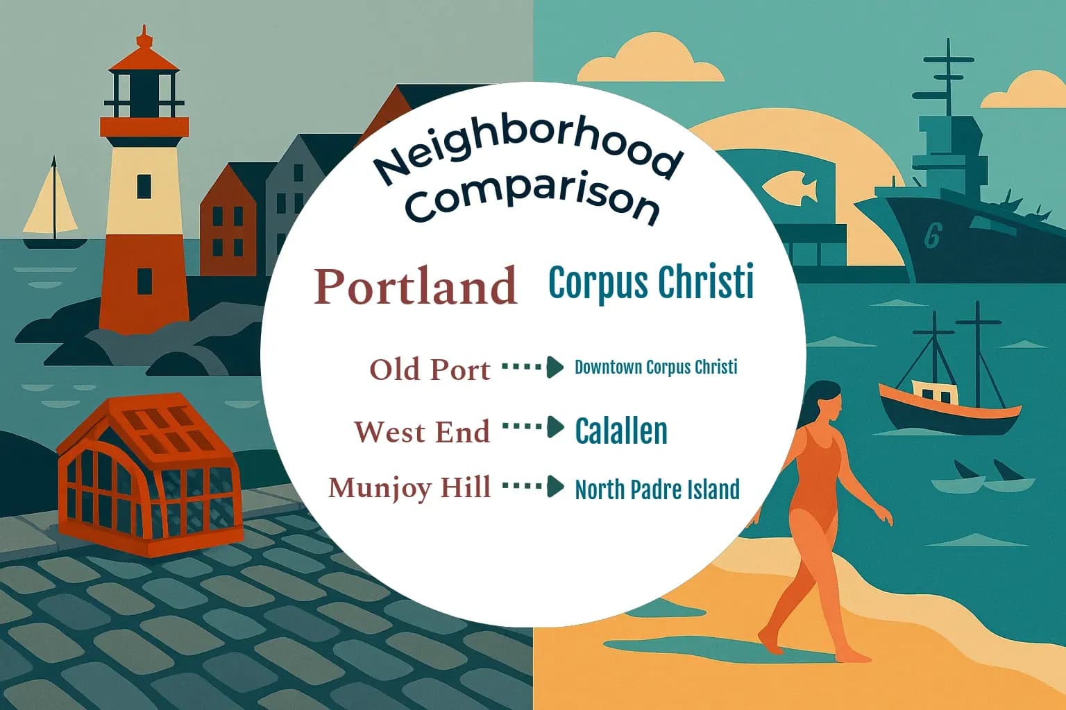Portland vs Corpus Christi Neighborhood Comparison