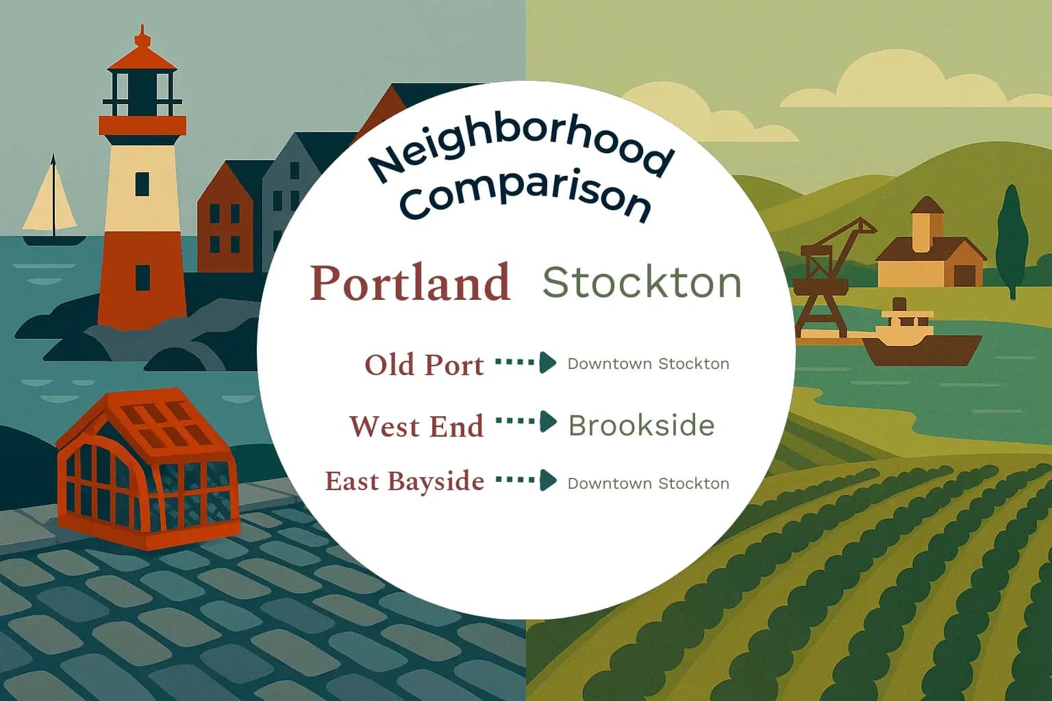 Portland vs Stockton Neighborhood Comparison